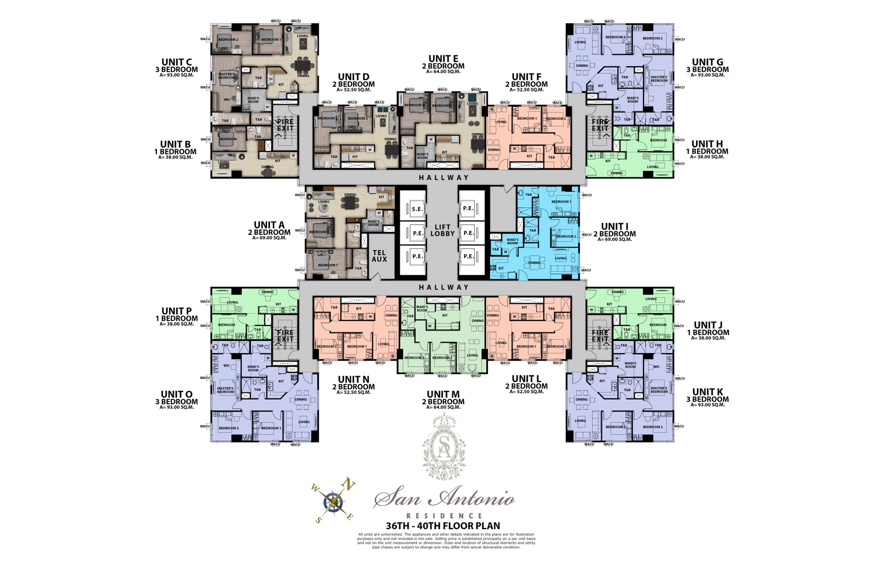 36th-40th Floor Plan