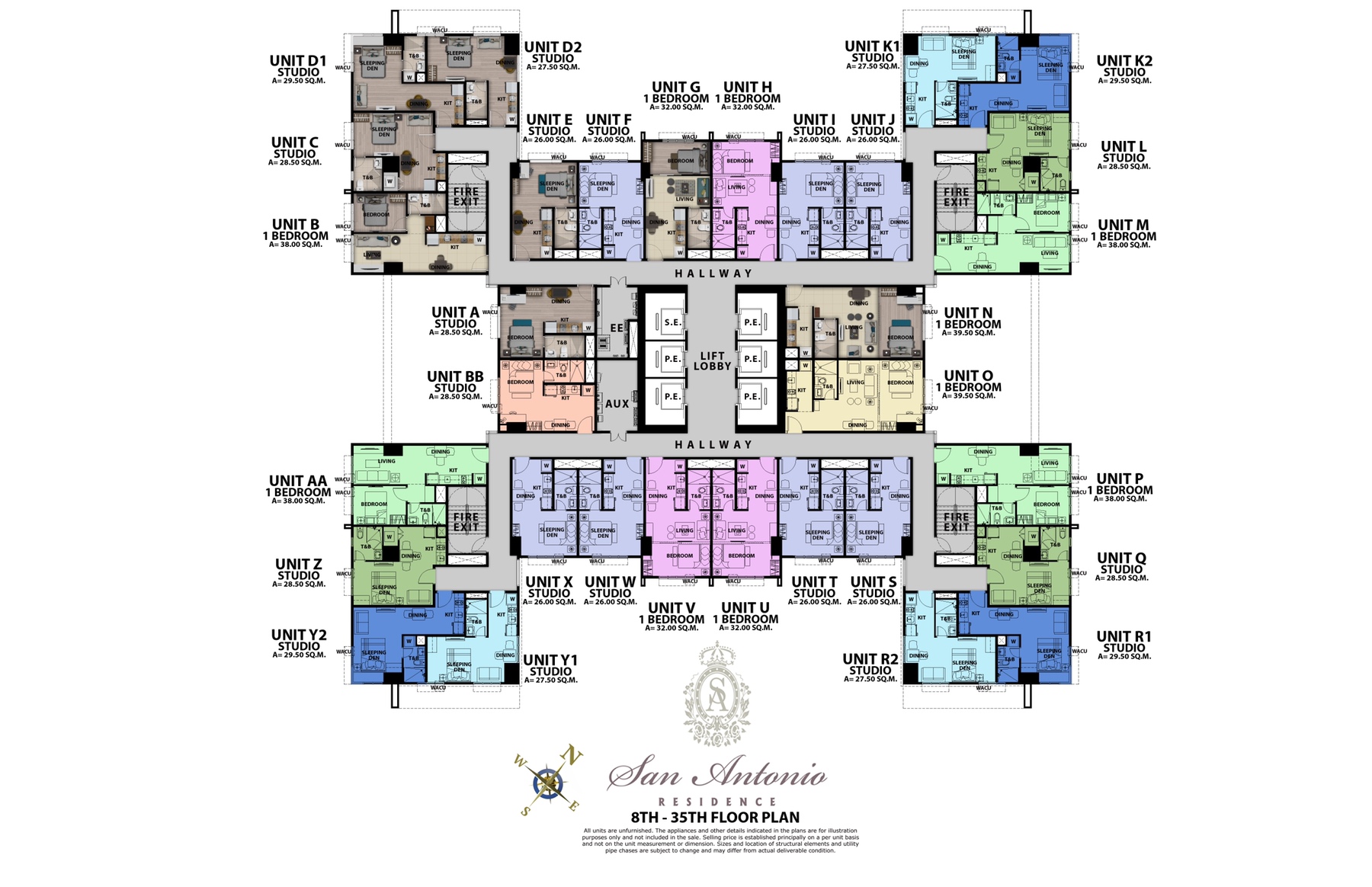 8th-35th Floor Plan